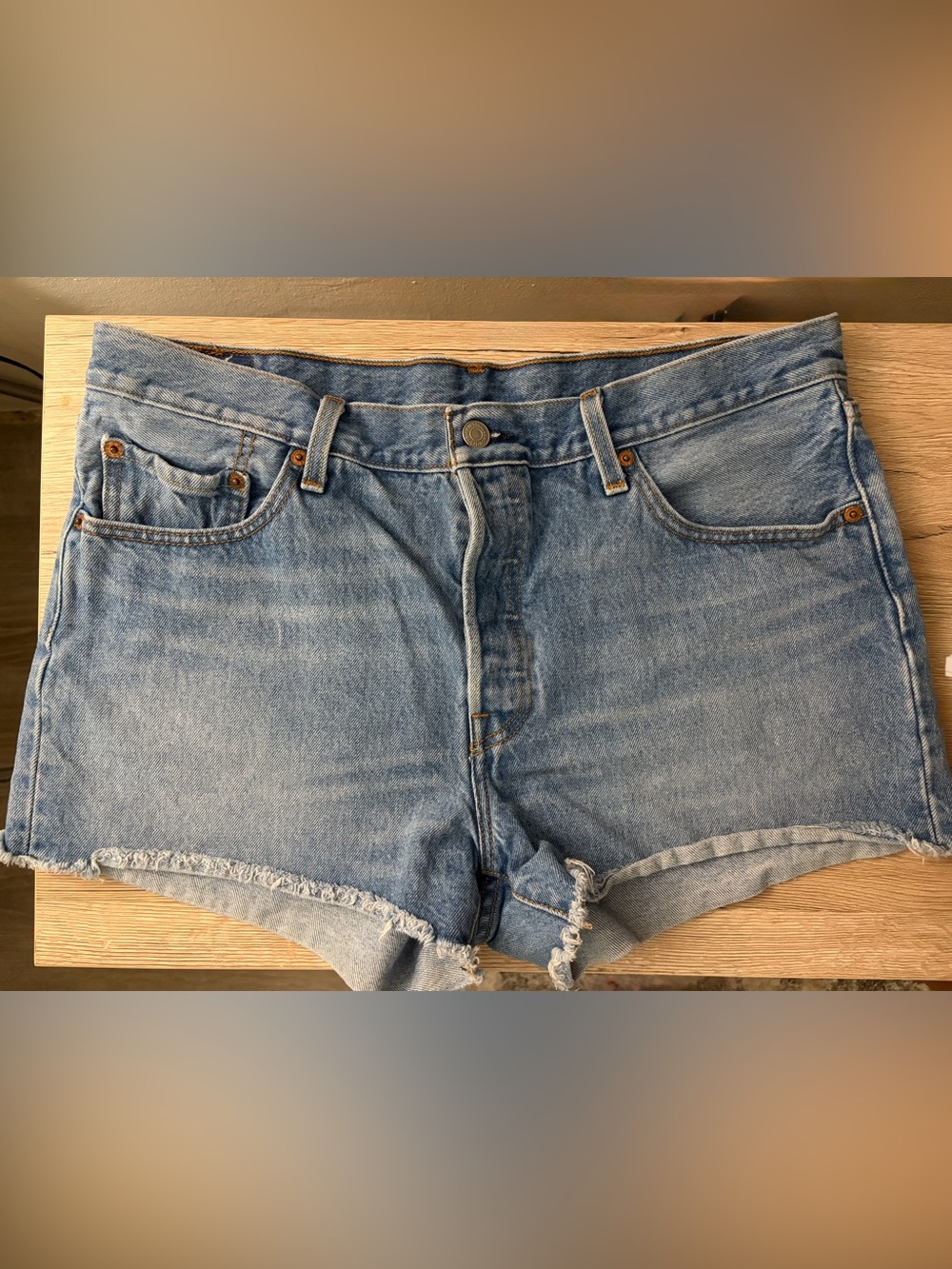 Levis 501’s Light Blue Denim Shorts